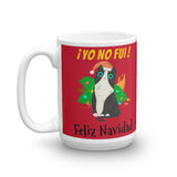 Funny Naughty Cat Christmas Navidad Mug