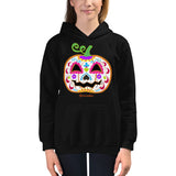 Day of the Dead (Dia de Muertos) Sugar Skull Halloween Pumpkin Kids Hoodie