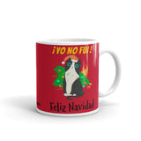 Funny Naughty Cat Christmas Navidad Mug