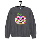 Day of the Dead (Dia de Muertos) Sugar Skull Halloween Pumpkin Unisex Sweatshirt