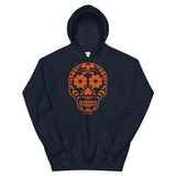 Calavera (Sugar Skull) Orange Hooded Sweatshirt