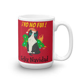 Funny Naughty Cat Christmas Navidad Mug