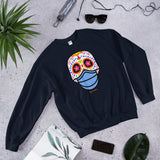 Day of the Dead (Dia Muertos) Sugar Skull with Face Mask Halloween 2020 Unisex Sweatshirt
