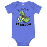 Mi Papa es el Mejor! Dinosaur Baby Bodysuit (Onesie) 100% Cotton