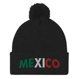 Mexico Embroidered Pom-Pom Beanie