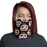 Day of the Dead (Dia de Muertos) Sugar Skull Halloween Pumpkin Neck Gaiter