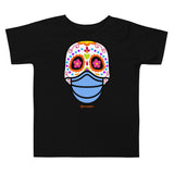 Day of the Dead (Dia Muertos) Sugar Skull with Face Mask Halloween 2020 Toddler Short Sleeve Tee