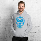 Calavera (Sugar Skull) blue Hooded Sweatshirt