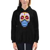 Day of the Dead (Dia Muertos) Sugar Skull with Face Mask Halloween 2020 Kids Hoodie