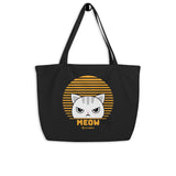 Cute Funny Vintage Retro Style Kawaii Cat Large organic tote bag