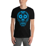 Calavera (Sugar Skull) blue Short-Sleeve Unisex T-Shirt