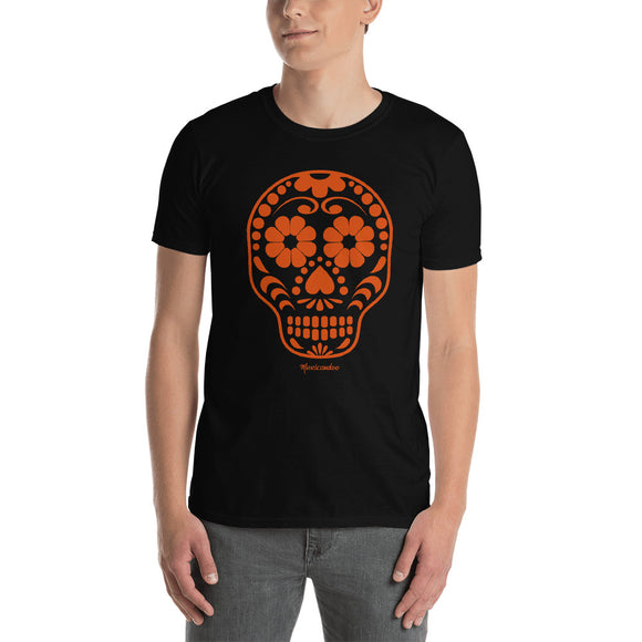 Calavera (Sugar Skull) orange Short-Sleeve Unisex T-Shirt