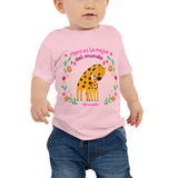 Mami es la Mejor del Mundo cute giraffe Baby Jersey Short Sleeve Tee