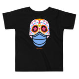 Day of the Dead (Dia Muertos) Sugar Skull with Face Mask Halloween 2020 Toddler Short Sleeve Tee