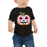 Day of the Dead (Dia de Muertos) Sugar Skull Halloween Pumpkin Baby Jersey Short Sleeve Tee