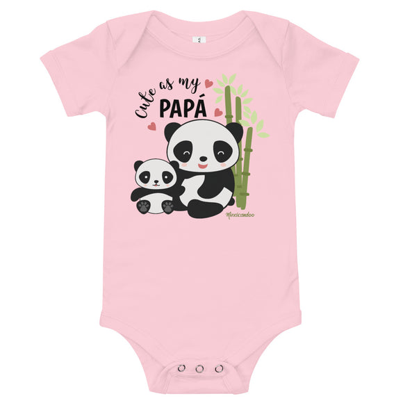 Cute As My Papa! Panda Baby Bodysuit (Onesie) 100% Cotton