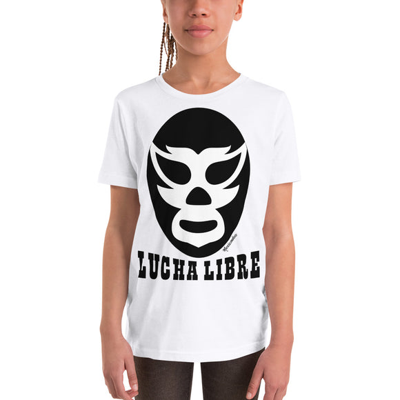 Luchador - Lucha Libre Black Mask Youth Short Sleeve – Mexicandoo