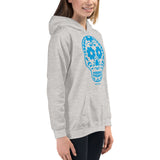 Calavera (Sugar Skull) Blue Kids Hoodie