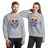 Day of the Dead (Dia Muertos) Sugar Skull with Face Mask Halloween 2020 Unisex Sweatshirt