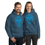 Calavera (Sugar Skull) blue Hooded Sweatshirt