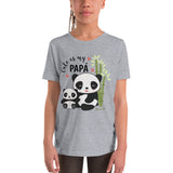 cute as my papa panda girl t-shirt