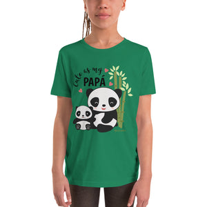 cute as my papa panda girl t-shirt