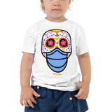 Day of the Dead (Dia Muertos) Sugar Skull with Face Mask Halloween 2020 Toddler Short Sleeve Tee