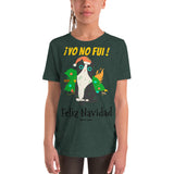 Funny Naughty Cat Christmas Navidad Youth Short Sleeve T-Shirt