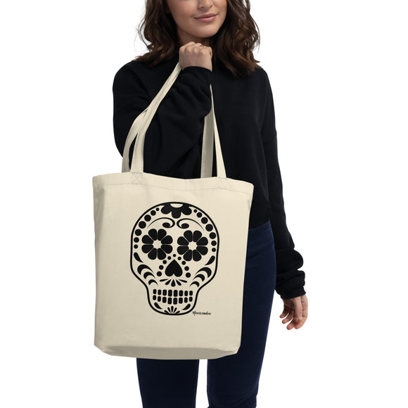 Calavera (Sugar Skull) Eco-Friendly Organic Cotton Tote Bag