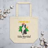 Funny Naughty Cat Christmas Navidad Eco Tote Bag