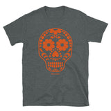 Calavera (Sugar Skull) orange Short-Sleeve Unisex T-Shirt