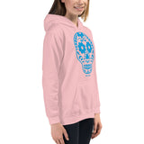 Calavera (Sugar Skull) Blue Kids Hoodie