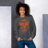 Calavera (Sugar Skull) Orange Unisex Sweatshirt