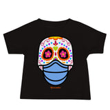 Day of the Dead (Dia Muertos) Sugar Skull with Face Mask Halloween 2020 Baby Jersey Short Sleeve Tee