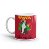 Funny Naughty Cat Christmas Navidad Mug