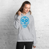 Calavera (Sugar Skull) blue Hooded Sweatshirt