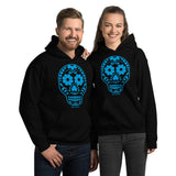 Calavera (Sugar Skull) blue Hooded Sweatshirt