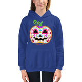 Day of the Dead (Dia de Muertos) Sugar Skull Halloween Pumpkin Kids Hoodie