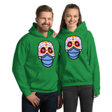 Day of the Dead (Dia Muertos) Sugar Skull with Face Mask Halloween 2020 Unisex Hoodie