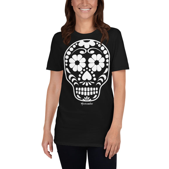 Calavera (Sugar Skull) White Short-Sleeve Unisex T-Shirt