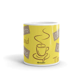 Cafecito and Chisme Time Yellow Mug