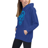 Calavera (Sugar Skull) Blue Kids Hoodie