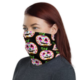 Day of the Dead (Dia de Muertos) Sugar Skull Halloween Pumpkin Neck Gaiter