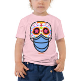 Day of the Dead (Dia Muertos) Sugar Skull with Face Mask Halloween 2020 Toddler Short Sleeve Tee