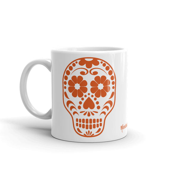 Calavera (Sugar Skull) Orange-White Mug