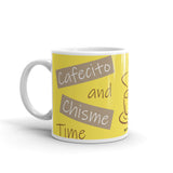 Cafecito and Chisme Time Yellow Mug