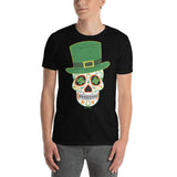 Green Sugar Skull St Patricks Day Short-Sleeve Unisex T-Shirt