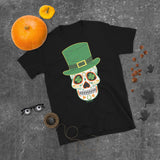 Green Sugar Skull St Patricks Day Short-Sleeve Unisex T-Shirt