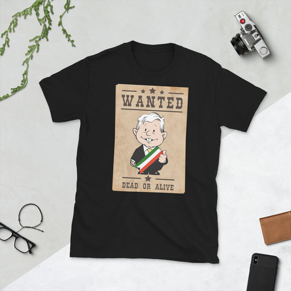 AMLO Amlito Western Style Wanted Poster Short-Sleeve Unisex T-Shirt