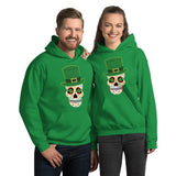 Green Calavera Sugar Skull St Patricks Day Unisex Hoodie